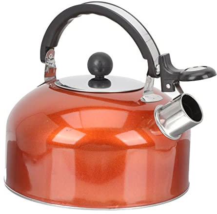 Alipis Pfeifende 1. 8 L Edelstahl-Teekessel Heißwasserkessel Herd- Heißer Pfeifkessel Mit Griff Für Herd Gas Elektro Orange