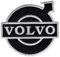 hotrodspirit - Großer Aufnäher mit Volvo-Logo, schwarz und weiß, 19 x 18 cm, zum Aufbügeln