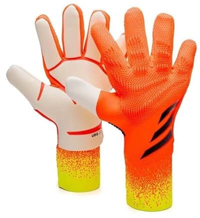 HISTARSTORE5 Guantes de portero de fútbol, guantes de entrenamiento de portero, agarre fuerte, antideslizantes y transpirables para adultos y niños (naranja, 6)