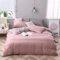 Gezu Housse de Couette 240x260 Rose Gris Clair Toucher Coton Parure de Lit Adulte 2 Personnes Plus Doux et Plus Confortable Linge de Lit 1 Taie d'oreiller 65x65 avec Fermeture Eclair
