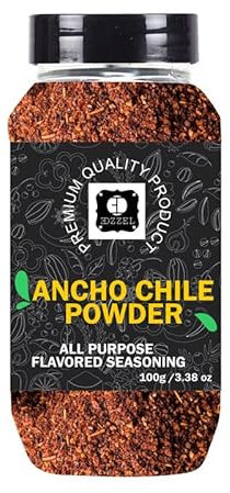 EDZZEL Polvo de chile ancho indio natural de, caja de 100 gramos (juego de 3)