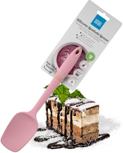 Taylors Eye Witness Silicone Spatula Spoon – Cherry Blossom, Non-Stick Safe, Heat Resistant, Dishwasher Safe