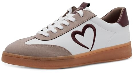 Marco Tozzi by Guido Maria Kretschmer Damen Sneaker flach mit weichem Innenfutter Bequem, Mehrfarbig (Tan Comb), 42 EU
