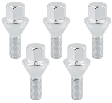 Radbolzen M12 x 1,25, OEM 6509933AA 1,551,9–005,0,75 cm Sechskant, 2,6 cm Schaft, Radbolzen, kompatibel mit Jeep Cherokee, Kompass, Chrysler Dodge, professionelles Radschrauben, Autozubehör (für