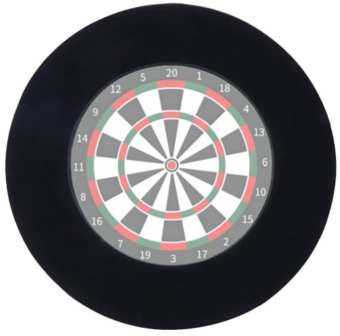 Dartscheibe Dart ZubehöR-Dart Surround Eva T:4cm,Dartscheibe Schutzring FüR Verpasste WüRfe,Einfache Montage FüR Zuhause&Outdoor,Verhindern WandschäDen Mit Der Dartscheibe Surround.(Schwarz)