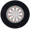 Dartscheibe Dart ZubehöR-Dart Surround Eva T:4cm,Dartscheibe Schutzring FüR Verpasste WüRfe,Einfache Montage FüR Zuhause&Outdoor,Verhindern WandschäDen Mit Der Dartscheibe Surround.(Schwarz)