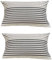 Kissenbezug 40 x 80 cm (4er Set Kissenbezüge) - Baumwolle, Kopfkissenbezug 40x80 - Kissenhülle für Kissen 40x80 cm mit Reißverschluss Made in EU (Grau Weiß Gestreift)