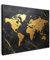 MuchoWow© Bilder 40x30 cm Wohnzimmer Deko Modern Wandbild Kunstdruck auf Leinwand Bild Schlafzimmer über Bett Room Decor Geschenke Weltkarte - Gold - Marmor