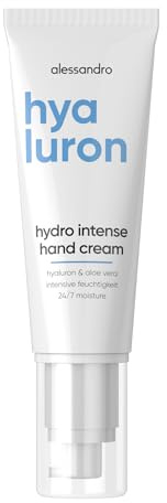 alessandro Hyaluron Hydro Intense Hand Cream - Intensiv pflegende Handcreme mit Hyaluron & Aloe Vera - Schnell einziehend - Für normale & trockene Haut - Vegan - 50 ml