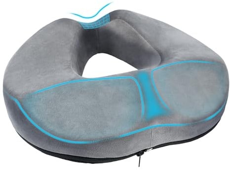 HELILBSRIAIN Donut Kissen–Hämorrhoiden Sitzkissen für Steißbein Entlastung, Ergonomisches Memory Foam Kissen, Geeignet für Bürostühle, Autos und Rollstühle