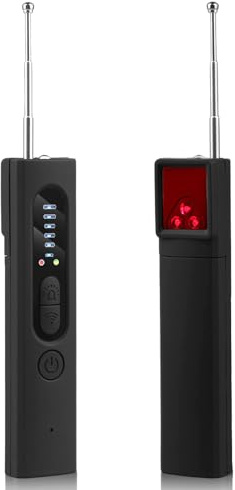 Detector de Cámaras y Micrófonos Ocultos 4 en 1, Antiespía Portátil con Detección RF, IR y Magnética – Detector de GPS y Señales Inalámbricas, Antiescucha con 5 Niveles de Sensibilidad.