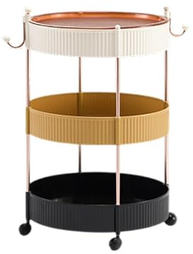 Beistelltisch rund,3-Stufiger Kleiner Tisch,Couchtisch Klein,Nachttisch,Wohnzimmertisch,Sofatisch für Room Dekor,modern Color block