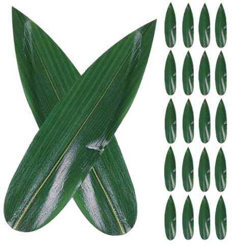 HOLIDYOYO 100 Piezas de Esterillas de Sushi de Hoja de Bambú Verde | Diseño Japonés Tradicional, para Hacer Sushi y Servicio de Restaurante, Decoración de Platos de Sashimi