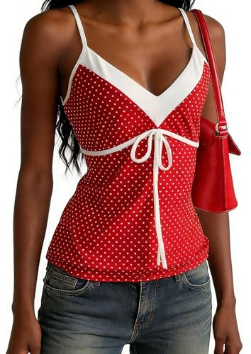 Felcia Damen Ärmelloses rückenfreies süßes Schößchen Camisole Tank Top Sexy Plissee Bustier Sweetheart Y2K Cami Cropped Tops