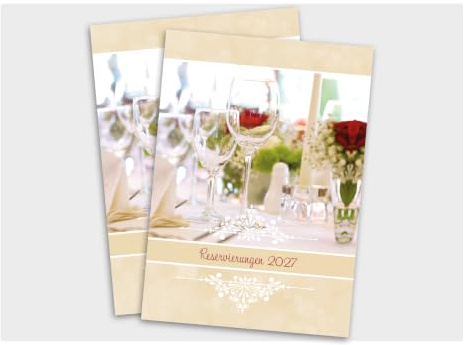 Exklusives Reservierungsbuch 2026, Gastronomie, Gastro Planer, Terminbuch, Hardcover, A4, 572 Seiten