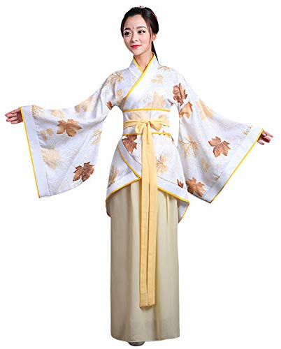 kewing Chino Tradicional Hanfu Vestido - Mujer Danza Clásica Etapa de Rendimiento Hada Falda Traje de Tang Disfraz