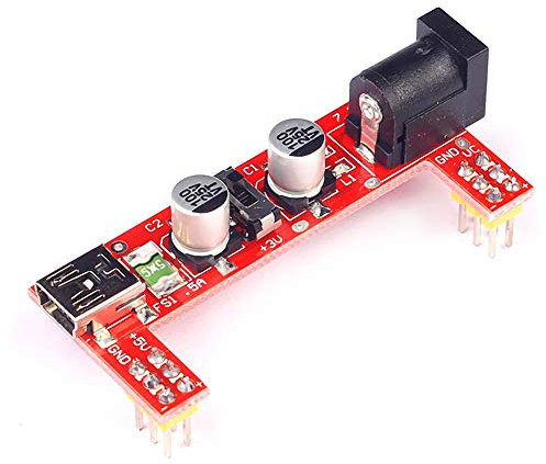 2 Channel MB102 Breadboard Power Supply Module DC 3.3V 5V Solderless USB Power Supply Compatible Module DC Voltage Regulator