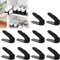UISEBRT Einstellbare Schuhregale Schuhstapler 30 Stück Schwarz, Schuhhalter platzsparend 3-Stufen-Verstellung, Schuh-Organizer Rutschfest