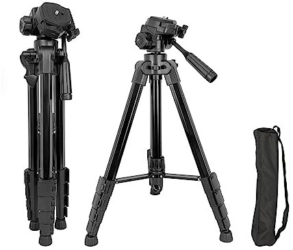 Nuroum Webcam Stativ, 45-130cm Verstellbare Höhe, Leichter Rutschfester Ständer für C40/C46/V21-AF/V34-AF/V403/V410, Halterung mit Tragetasche und 1/4’’ Gewinde für Kamera/Projektor/GoPro/Camcorder