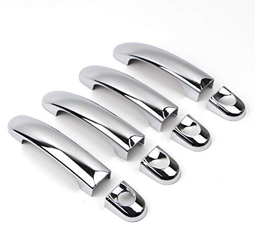 Dreamseek 8 pcs Door Handle Cover for Volkswagen VW Transporter T5 2003-2013 Exterior ABS Molding Protector Chrome Trim