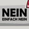 Stickerfreaks Nein einfach Nein Aufkleber Statement Sticker No Text JDM Auto Bike Decal Vinyl Aufkleber Größe: 14x7cm (M) | Farbe: 31-rot | Statement Sticker Kleber Deko Tuning Spruch