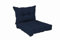 POKAR Loungekissen Stuhlkissen für Stuhl Rattanmöbel Gartenmöbel Kissen, 2er Set (1x Sitzkissen 70x70x10 cm + 1x Rückenlehne 70x40x10 cm), Dunkelblau