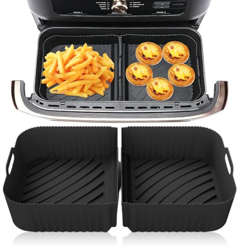 Accessoire Air Fryer - Silicone Moule Air Fryer Accessoires, Air Fryer Accessoires,Panier Moule pour Friteuse à Air Chaud Réutilisable,Pliable Doublure Liner pour Friteuse Air-B