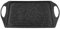 zanetti - Piastra BBQ 28 x 36 cm, Padella Grill, Piastra per Barbeque Effetto Pietra, Doppia Presa, Alluminio Pressofuso, Adatta a Induzione