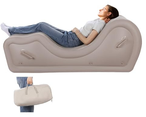 BALAPET Aufblasbarer Yoga-Chaiselongue, Lesesessel, für drinnen und draußen, Zero Gravity, ergonomische Positionierung für bessere Entspannung, Wohnzimmer, Lounge, Sofa zum Ausruhen (ohne Inflator)