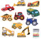 10 Stück Patches zum Aufbügeln Cartoon Baufahrzeug Aufnäher zum Aufbügeln Kinder Auto Stickerei Bügelbilder Applikation Jacke Jeans Patches Handwerk DIY Dekorative Patches