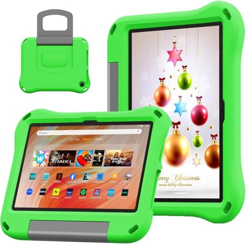 DJ&RPPQ Tablet Schutzhülle für 10 Zoll Tablets, leicht, stoßfest, mit Ständer, kinderfreundlich (10 Zoll, 13/11. Generation, Version 2023/2021, nicht kompatibel mit iPad, Samsung), Green