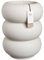 Elho Amber Roll High 43 - Pot de Fleur - Interieur & Extérieur - Plastique 100% Recyclé - Ø 43 x H 58 cm - Blanc/Blanc Lin