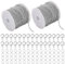Gliederkette 2 STK 5m Basteln Gliederkette 2.4mm Kette DIY Jewellery Chain Link Chain Silber mit 30 Karabinerverschluss und 60 Sprung Ringe Edelstahl Kabel Gliederkette für DIY Schmuckherstellung