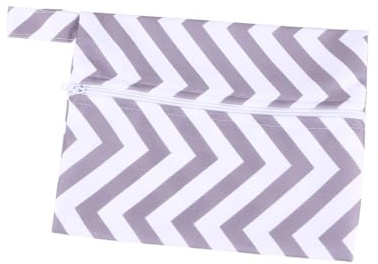TOYANDONA Wickeltasche Mit Reißverschluss Kleine Windeltasche Für Draußen TPU Material Grau Gestreift