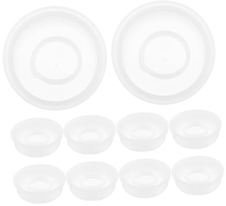 Amosfun 10pcs Plastic Screw Seal Lids Inner Pull Ring for 20-25l Chemical Buckets, Leak Proof Plastic Barrel Caps Suitable for Paint and Food Storage Containers