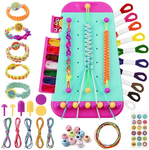 AUAUY Freundschaftsarmband-Bastelset, DIY Schmuckbastelsets Handwerk für Mädchen im Alter von 8-12, Armbänder Selber Machen Kinder-Bastelsets, Bastelset zum Geburtstag Weihnachten