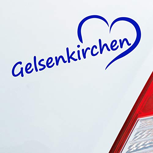 Hellweg Druckerei Auto Aufkleber Gelsenkirchen Schalke Herz Stadt City Liebe 19,5x8 cm