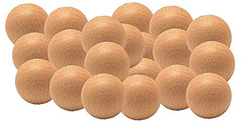 Mg tischfu?ball, buchenholz, 13 g, 33 mm, 20 st?ck