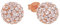 Amor Ohrstecker 925 Sterling Silber Damen Ohrschmuck, mit Kristallglas, 0,8 cm, Apricot, Kommt in Schmuck Geschenk Box, 2017091