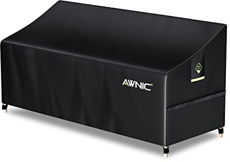 AWNIC Gartenbank-Abdeckung, Liebessitzbezug für Liebessitz, 3-Sitzer, Gartenbank, wasserdicht, reißfest, 420D Oxford, 175 x 85 x 65/90 cm