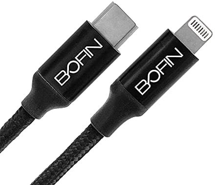 BOFIN, Lightning to USB C (3ft/0.9m Apple MFi Certified), Cable for iPhone iPad iPod nano and More, Supports Power Delivery (For Use With Type C Chargers)
