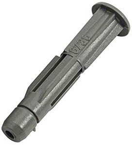 200 Stück/Dübel/Durchmesser - 6 x 36mm - Länge Universaldübel mit Kragen/Spreizdübel/Allzweckdübel/Material: Kunststoff