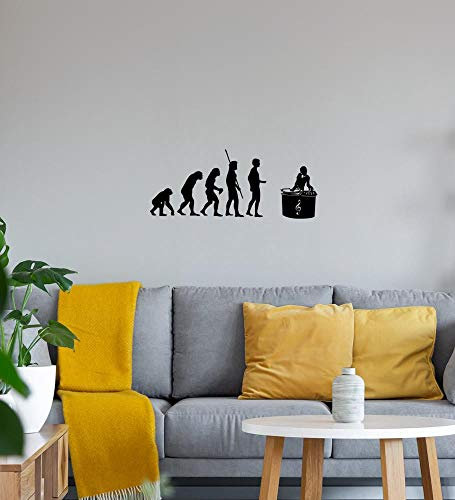 DJ Evolution Wandtattoo Schwarz Aufkleber 100 x 42 cm