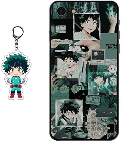Staremeplz Hülle für iPhone 7/8/iPhone SE 2020 Anime Handyhülle [Mit Schlüsselbund] Cartoons Silikon Sanft Bumper Case Hülle für iPhone 7/8/iPhone SE 2020