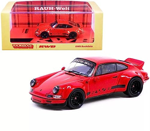 Tarmac T64-046-RE Porsche 911 RWB Backdate rot Maßstab 1:64 Modellauto