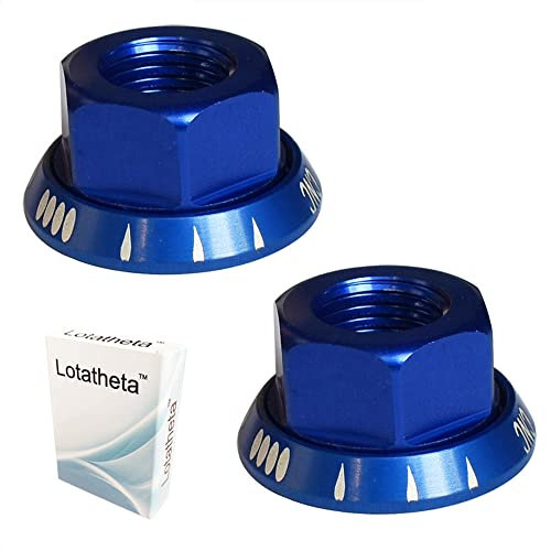 Lotatheta Azul 2 x M10 rueda de bicicleta eje tuercas 7075 aluminio cromado pincho tornillo tuerca carretera MTB reemplazo