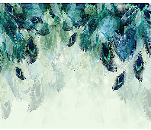 murando - Vlies Fototapete Feder 350x256 cm Vlies Tapeten Wandtapete XXL Moderne Wanddeko Design Wand Dekoration Wohnzmmer Schlafzimmer Büro Boho Abstrakt Ornament f-C-0490-a-a