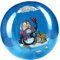 Happy People 77408 Arctic Friends Wasserball, blau transparent, Ø 29 cm