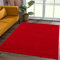 SANAT Kurzflor Teppich Wohnzimmer - Uni Modern Teppiche fürs Schlafzimmer, Arbeitszimmer, Büro, Flur, Kinderzimmer und Küche - Rot, 120 x 170 cm