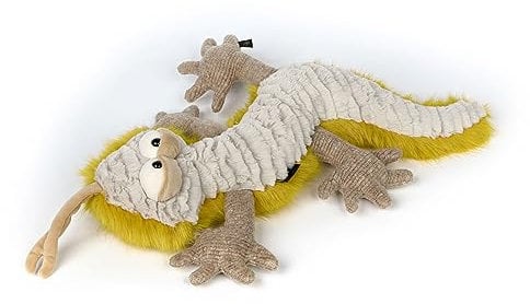 sigikid 39741 Eidechse Lizz Art, BeastsTown Kuscheltier: Sammeln, Schenken, Spielen, Schmusen, Kinder Erwachsene von 3-99 Jahren, Gelb/Beige/Eidechse, 48x14x8cm